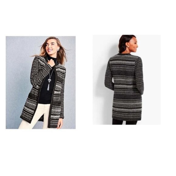 NEW Talbots Women Mixed Stitch Spark Blazer Coat Jacket M,  Reg $ 219.00 - Picture 1 of 2